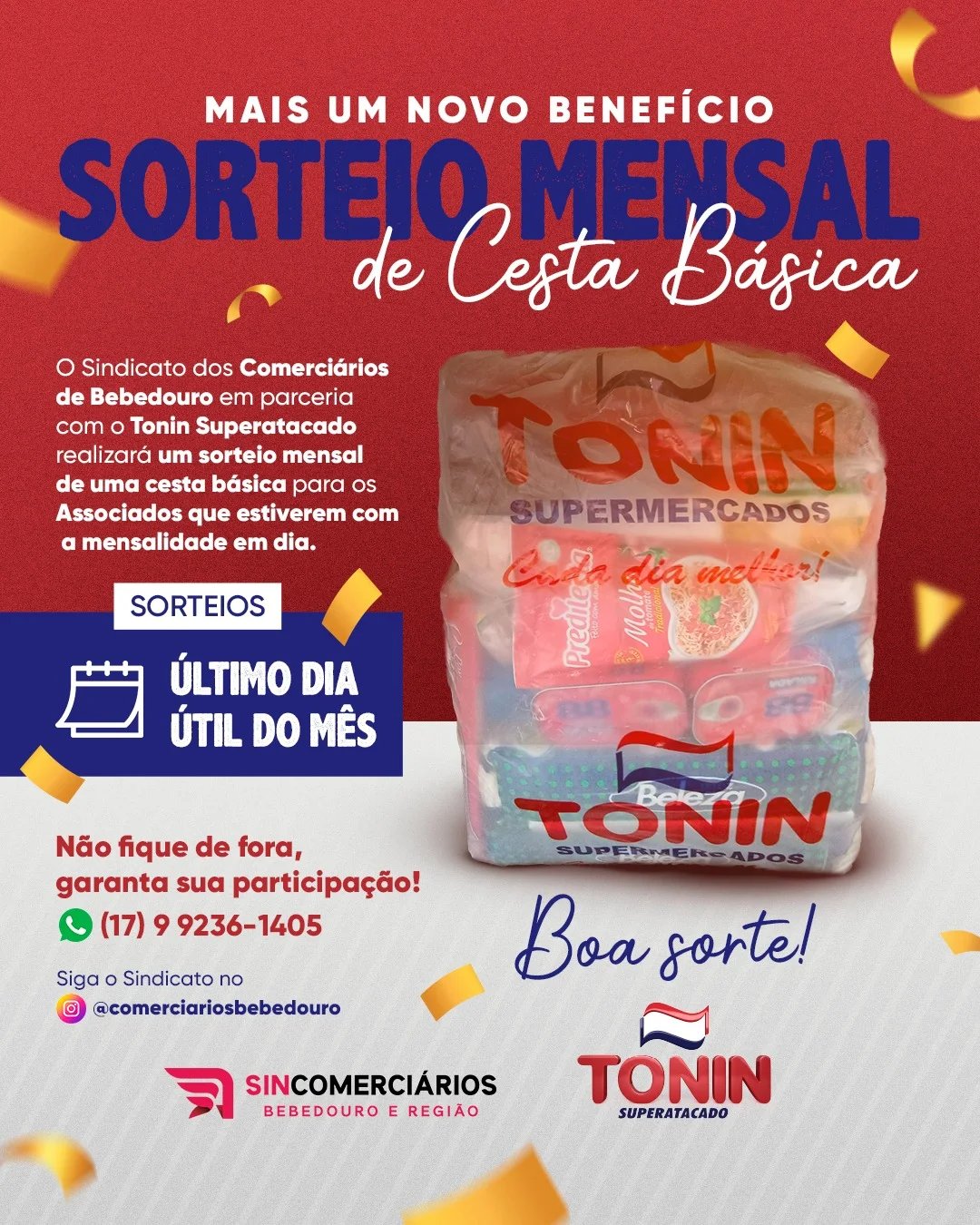 Sorteio Cesta Básica - Mensal